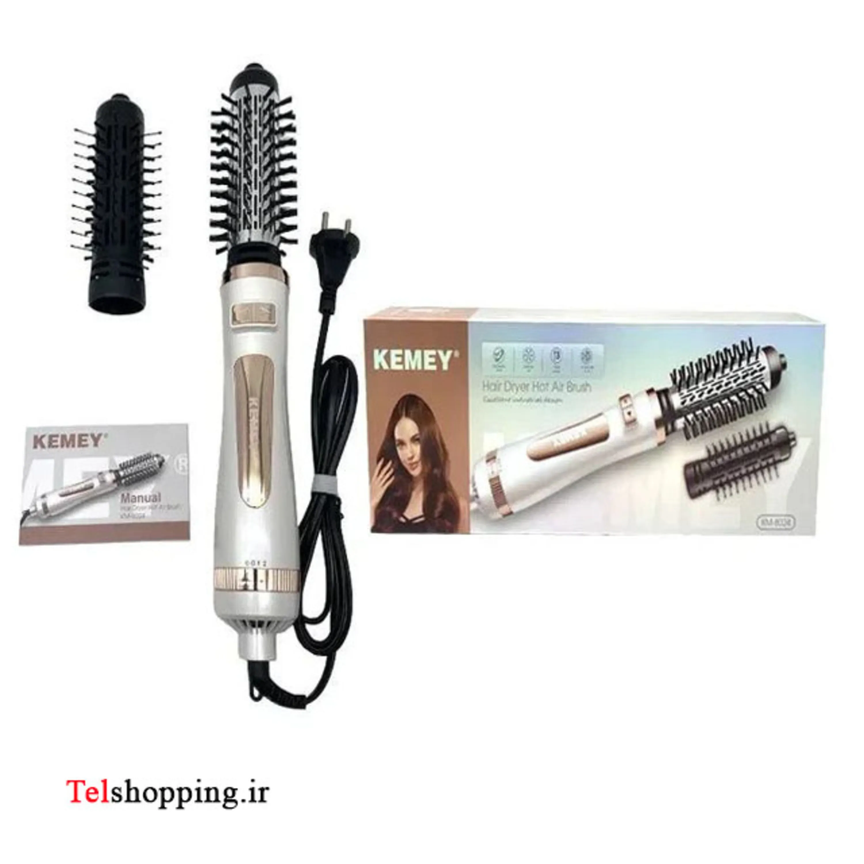 سشوار برس دار هوای داغ کیمی Kemei KM8024